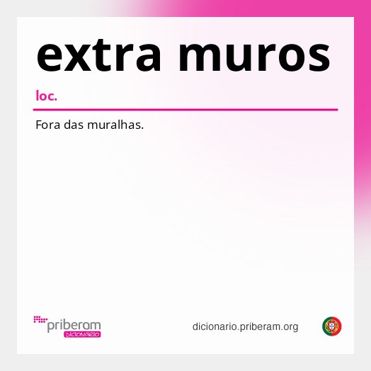 Significado de extra muros